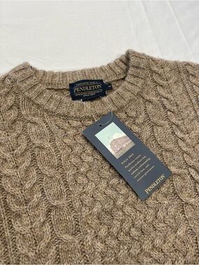 Pendleton Shetland Wool Fisherman Cable Knit